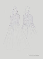 2025 Newest A Line Long Sleeves Tulle With Appliques Wedding Dresses